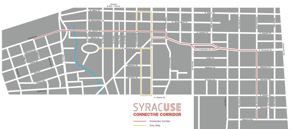 CC and Civic Strip map